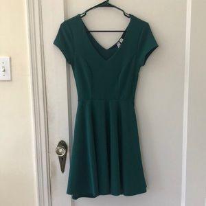 Francesca’s Green Back Cutout Dress
